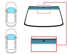Parabrisas Ford Sierra 1987-1990 3/4/5 puertas / familiar / delantero / verde banda azul
