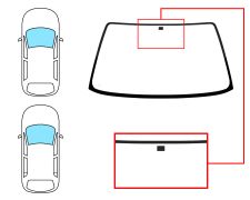 Parabrisas Ford Sierra 1990-1993 3/4/5 puertas / familiar / delantero / verde