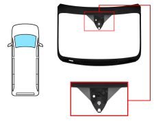 Parabrisas Ford Transit 2014-2019 cabina alta / delantero / verde / con base espejo / con sensor / soporte alerta emergencia / con soporte camara / molduras premontadas