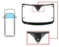 Parabrisas Ford Transit 2014-2019 cabina baja / delantero / verde / termico / con base espejo / con sensor / con soporte camara / soporte alerta emergencia / molduras premontadas