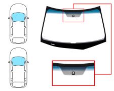 Parabrisas Honda Accord 2010-2012 4 puertas / familiar / delantero / verde banda azul / con base espejo