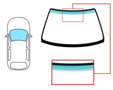 Parabrisas Honda Civic 1999-2001 2/3 puertas / delantero / verde banda verde / molduras premontadas