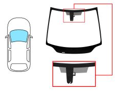 Parabrisas Honda Civic 2006-2012 3/5 puertas / delantero / verde / con base espejo / con sensor