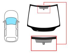 Parabrisas Honda Civic 2006-2012 3/5 puertas / delantero / verde / con base espejo