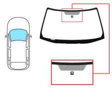 Parabrisas Honda Crv 2005-2007 delantero / verde / con base espejo modificada