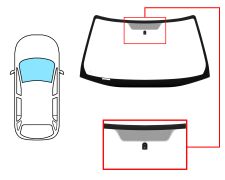 Parabrisas Honda Crv 2005-2007 delantero / verde / con base espejo