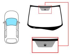 Parabrisas Honda Crv 2012-2015 delantero / verde / con base espejo