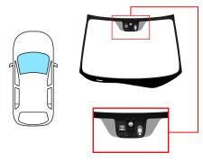 Parabrisas Honda Crv 2015-2018 delantero / verde / acustico / con base espejo / con sensor / con soporte camara