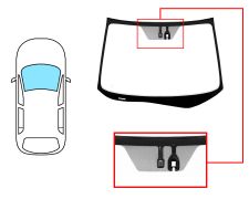 Parabrisas Honda Crv 2015-2018 delantero / verde / con base espejo / con sensor / molduras premontadas