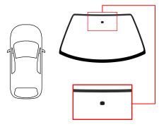 Parabrisas Honda Crx 1992-1998 delantero / azul / con base espejo