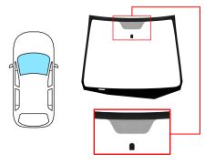 Parabrisas Honda Jazz 2011-2015 delantero / verde / con base espejo