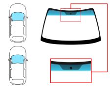 Parabrisas Hyundai Accent 1995-1997 3/4/5 puertas / delantero / verde banda azul / con base espejo universal