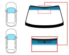 Parabrisas Hyundai Accent 2003-2007 3/4/5 puertas / delantero / verde banda azul / con base espejo