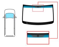 Parabrisas Hyundai H1 2008-2017 delantero / verde banda azul / con base espejo