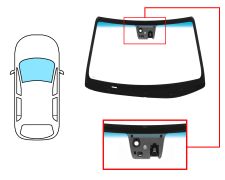 Parabrisas Hyundai I30 2019-2020 5 puertas / familiar / delantero / verde banda azul / con base espejo / con sensor / con sensor antivaho / con soporte camara