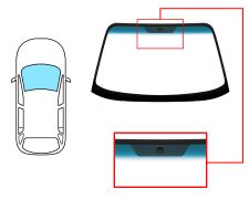 Parabrisas Hyundai Santa Fe 2000-2006 delantero / verde banda azul / con base espejo