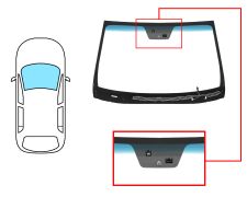 Parabrisas Hyundai Santa Fe 2012-2016 delantero / verde banda azul / termico / con base espejo / con sensor / con sensor antivaho