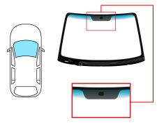 Parabrisas Hyundai Tucson 2005-2010 delantero / verde banda azul / termico / con base espejo a 4,50 cm