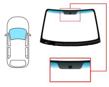 Parabrisas Hyundai Tucson 2005-2010 delantero / verde banda azul / termico / con base espejo a 6,50cm