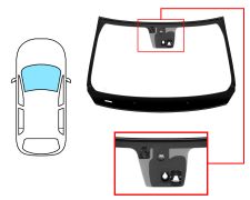 Parabrisas Jeep Cherokee 2013-2018 delantero / verde / acustico / con base espejo / con sensor / con sensor antivaho / con soporte camara / molduras premontadas