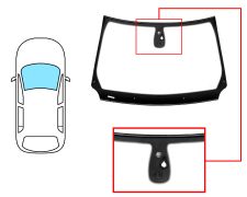 Parabrisas Jeep Compass 2017-2021 delantero / verde / con base espejo / con sensor / con sensor antivaho / molduras premontadas