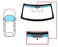 Parabrisas Jeep Grand Cherokee 2005-2010 delantero / verde banda azul / con base espejo 20 cm del borde