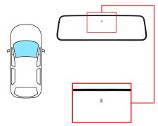 Parabrisas Jeep Wrangler 1987-1997 delantero / verde / con base espejo