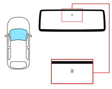 Parabrisas Jeep Wrangler 1997-2006 delantero / verde / con base espejo