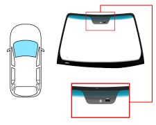 Parabrisas Kia Carens 2006-2013 delantero / verde banda azul / con base espejo modificada / con sensor