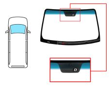 Parabrisas Kia Carnival 2006-2012 delantero / verde banda azul / termico / con base espejo / con sensor