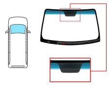 Parabrisas Kia Carnival 2006-2012 delantero / verde banda azul / termico / con base espejo