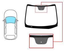Parabrisas Kia Ceed 2012-2015 3 puertas / delantero / verde / con base espejo