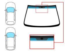 Parabrisas Kia Rio 1999-2003 4 puertas / familiar / delantero / verde banda azul / con base espejo
