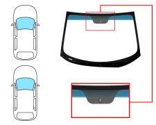 Parabrisas Kia Rio 2011-2014 3/4/5 puertas / delantero / verde banda azul / con base espejo