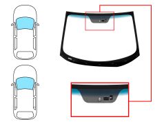 Parabrisas Kia Rio 2014-2017 3/4/5 puertas / delantero / verde banda azul / con base espejo / con sensor / con sensor antivaho