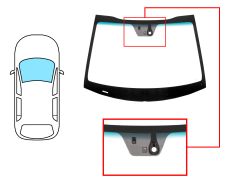 Parabrisas Kia Rio 2017-2020 5 puertas / delantero / verde banda azul / con base espejo / con sensor / con sensor antivaho