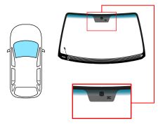 Parabrisas Kia Sorento 2002-2006 delantero / verde banda azul / termico / con base espejo / con sensor