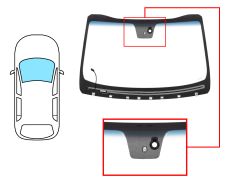 Parabrisas Kia Sorento 2017-2020 delantero / verde banda azul / termico / con base espejo / con sensor / molduras premontadas