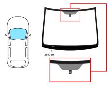Parabrisas Kia Venga 2015-2019 delantero / verde / ventana chasis 23,5cm distancia al borde / con base espejo