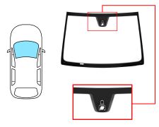 Parabrisas Lancia Musa 2004-2007 delantero / verde / con base espejo / con sensor
