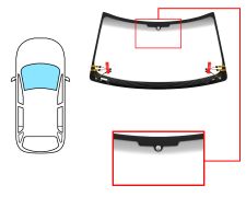 Parabrisas Land Rover Range Rover 2006-2009 delantero / verde banda gris / termico / con base espejo