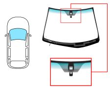 Parabrisas Lexus Rx 2003-2006 delantero / verde banda verde / termico / con base espejo / con sensor