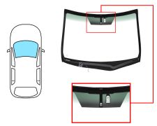 Parabrisas Lexus Rx 2009-2012 delantero / verde banda verde / termico / con base espejo / con sensor / molduras premontadas
