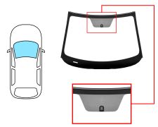 Parabrisas Mazda 2 2014-2019 delantero / verde / acustico / con base espejo / molduras premontadas