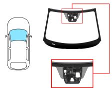 Parabrisas Mazda 2 2019-2022 delantero / verde / acustico / con base espejo / con sensor / con soporte camara / molduras premontadas