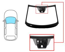 Parabrisas Mazda 2 2019-2022 delantero / verde / acustico / con base espejo / con sensor / con soporte camara / molduras premontadas