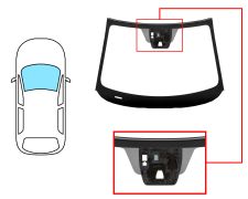 Parabrisas Mazda 2 2019-2022 delantero / verde / con base espejo / con sensor / con soporte camara / molduras premontadas
