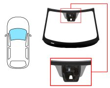 Parabrisas Mazda 2 2019-2022 delantero / verde / con base espejo / con soporte camara / molduras premontadas