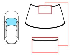 Parabrisas Mazda 323 1989-1994 5 puertas / delantero / azul