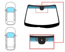 Parabrisas Mazda 6 2006-2008 4/5 puertas / familiar / delantero / verde banda azul / con base espejo modificada / molduras premontadas